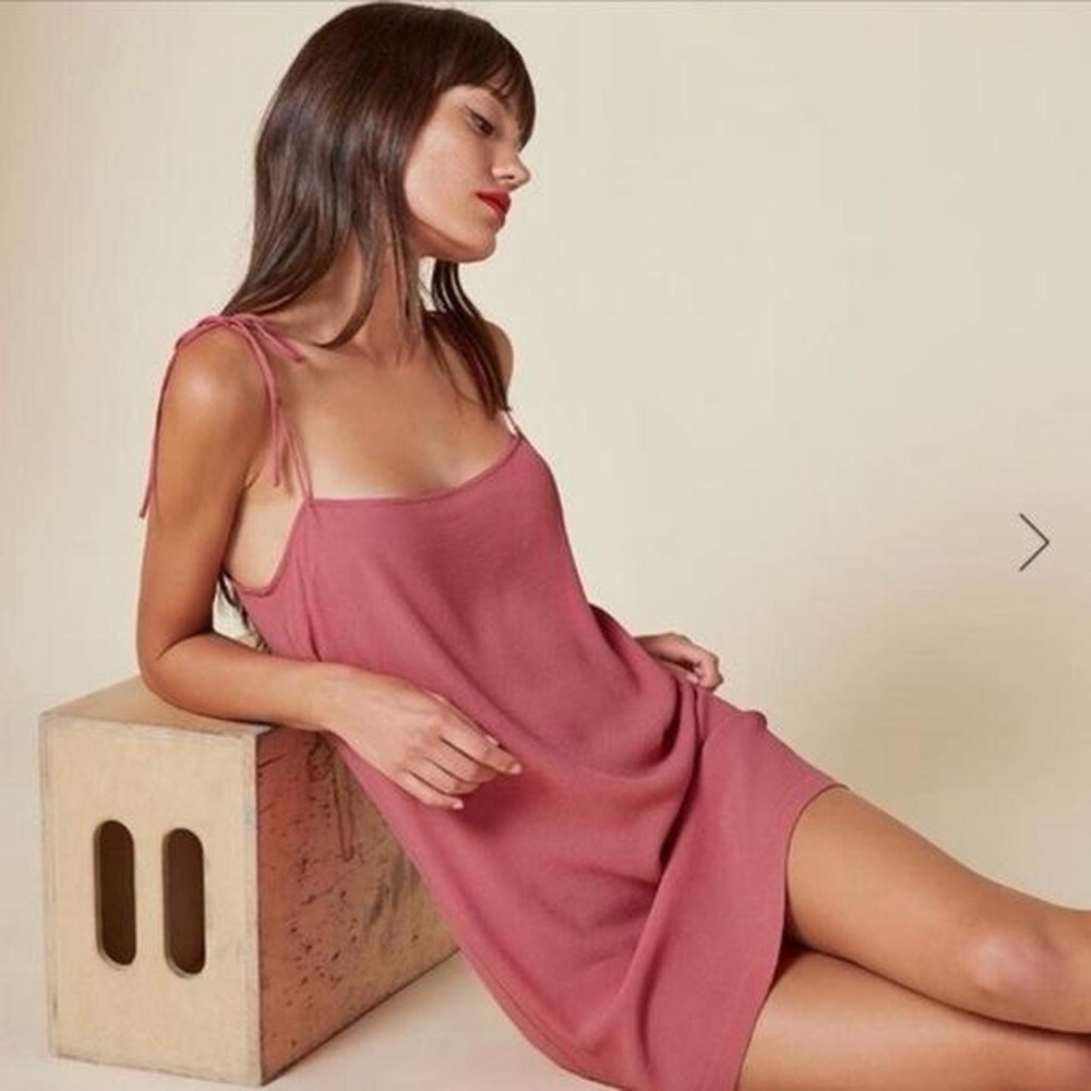Reformation Feliz Dress in Strawberry Pink Sz 2